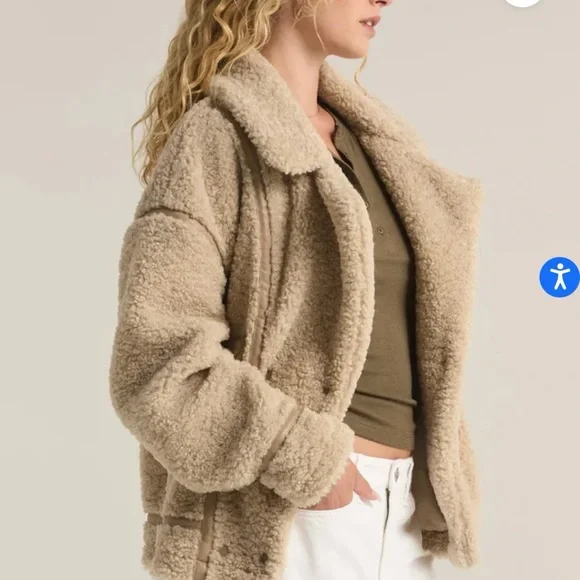 Z Supply Tan Sherpa Jacket - Picture 4 of 5